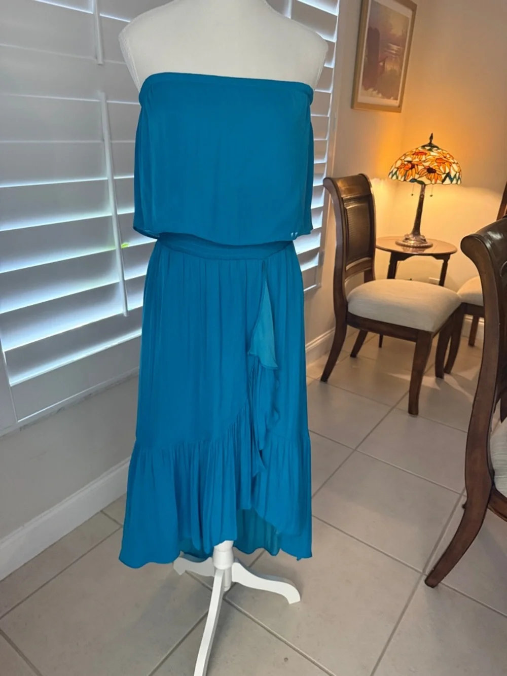 Strapless Teal Midi Sundress - Picture 1 of 1
